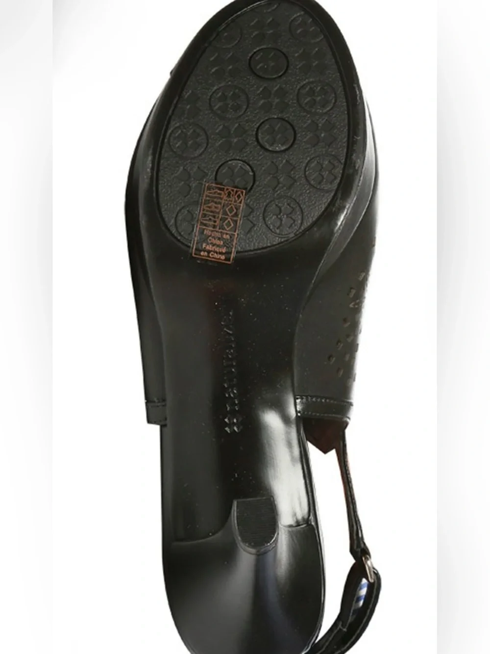Naturalizer Paige Women’s Black Perforated Peep-Toe Slingback Heels 8.5M